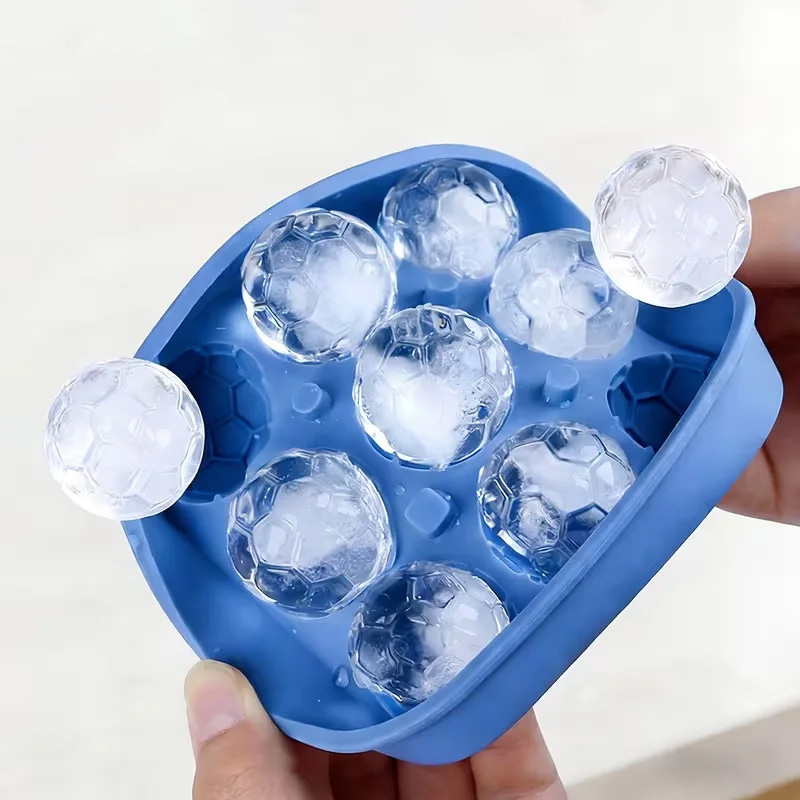 Ice Mold Sphere - 9-Loch-Silikonform für Fußball-/Eishockeybälle, leicht zu entformen,