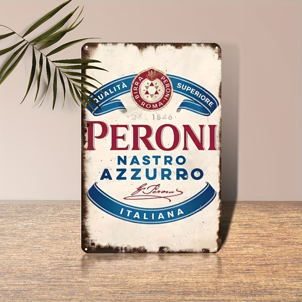 Home Bar And Restaurant - Vintage Peroni Nastro Azzurro Metall-Blechschild mit