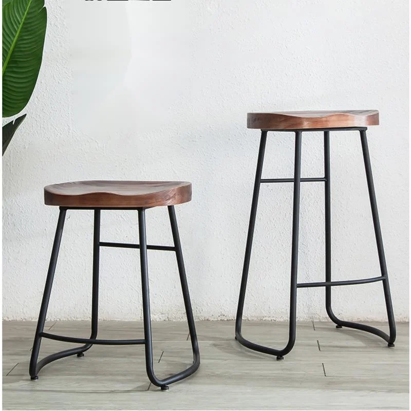 Home Bar Seating - Einfache Moderne Eisenbarhocker, Hochbeinige Thekenhocker mit