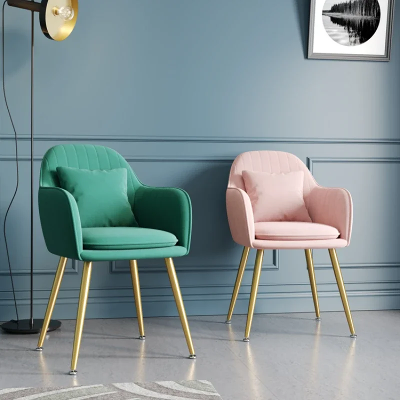 Home Bar Seating - Nordic Mode Licht Luxus Wildleder Metall