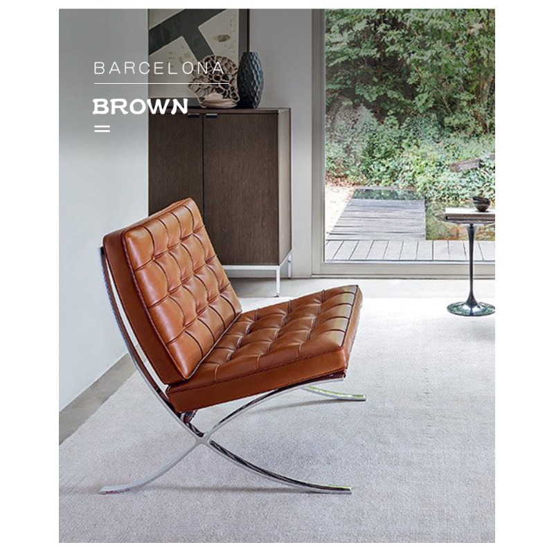 Home Barcelona - Home Barcelona Sessel Leder-Loungesessel Designer-Einzelsofa Verhandlungsstuhl