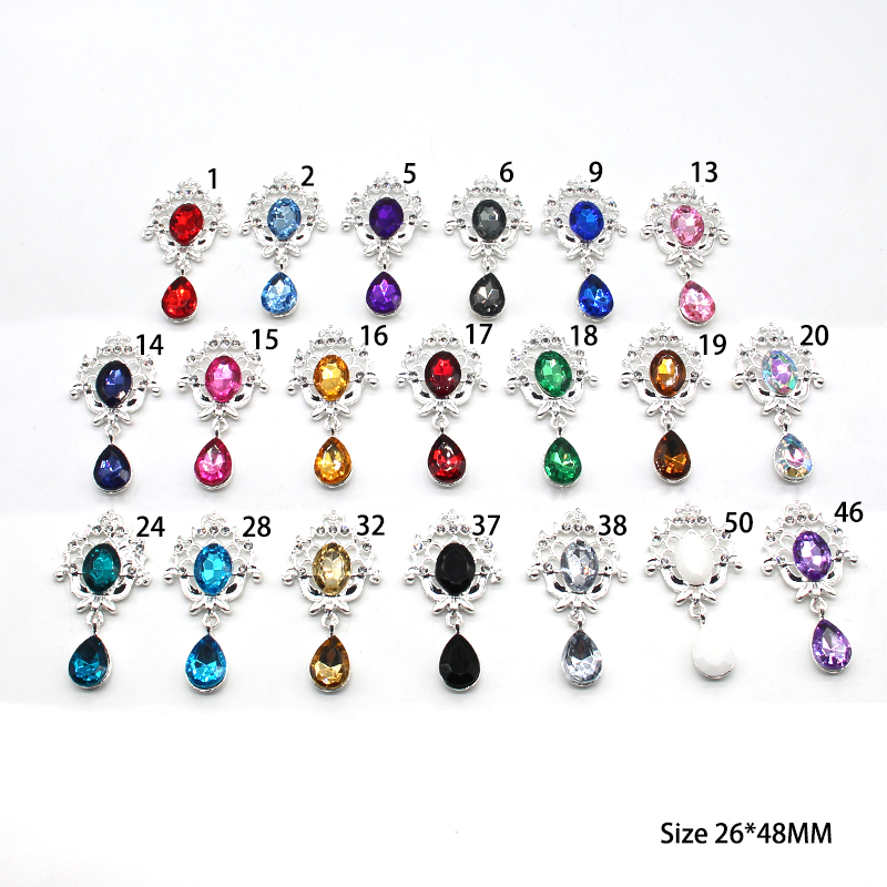 Cocktail Recipe Book - Shiny 26*48MM 10Pcs Kristall Strass Brosche