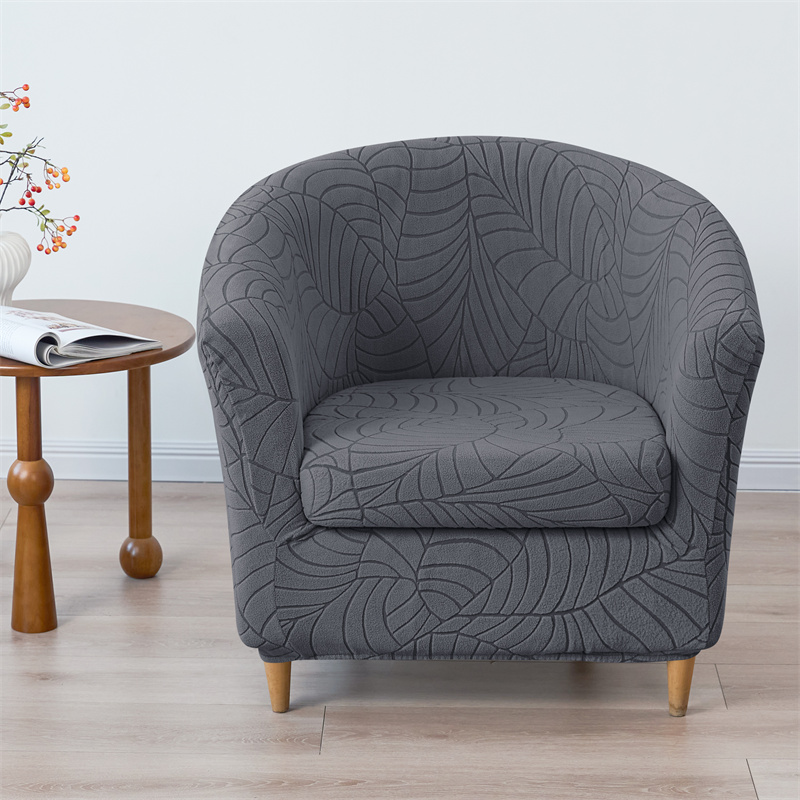 Home Bar Seating - Einfarbiger Club-Sesselbezug, Stretch-Badewannenstuhlbezug, schmutzabweisender Jacquard-Sofa-Schonbezug, abnehmbar,