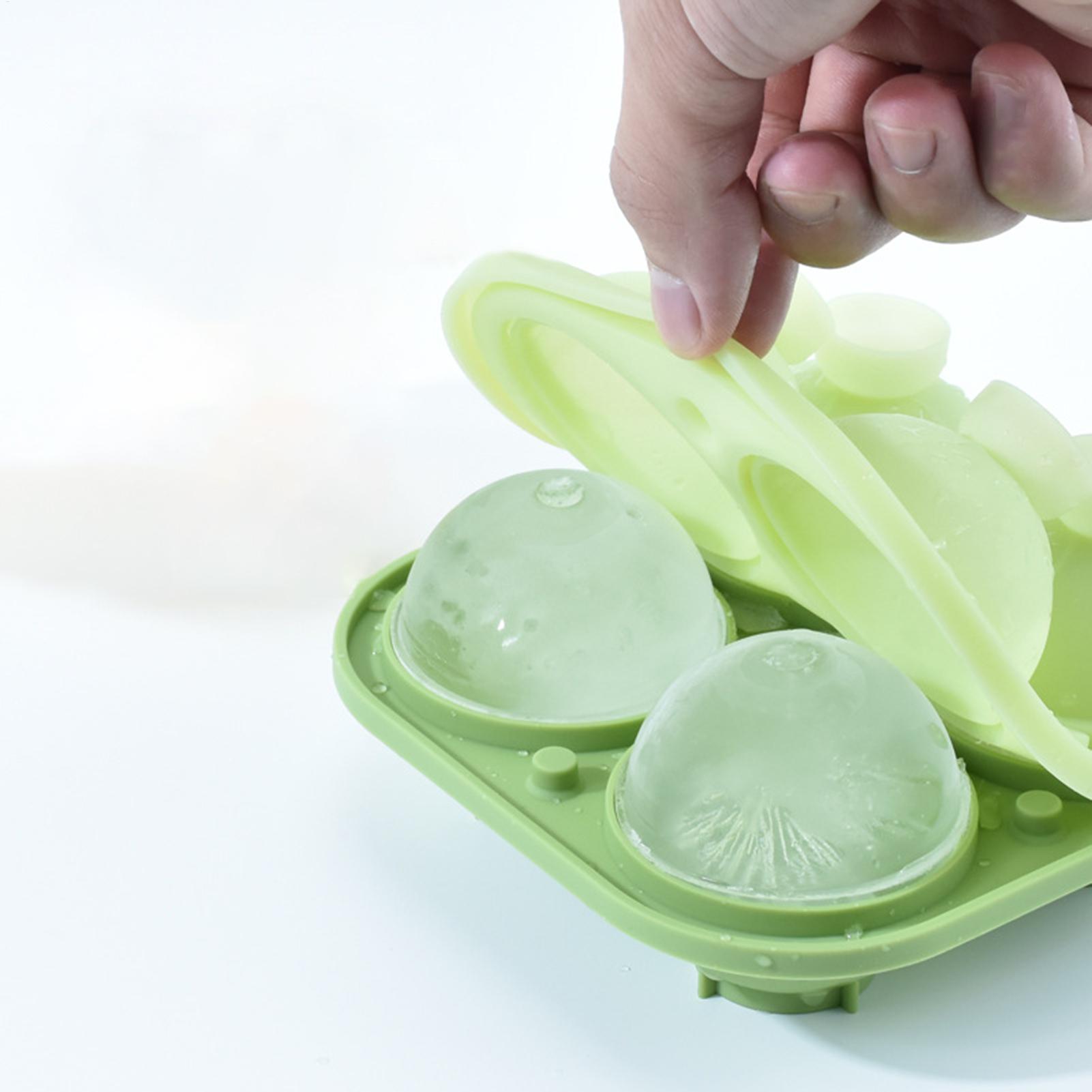 Ice Mold Sphere - Kugel-Eisform, Silikon-Eisblock-Tablett für Kugeln, stapelbares Servierwerkzeug,