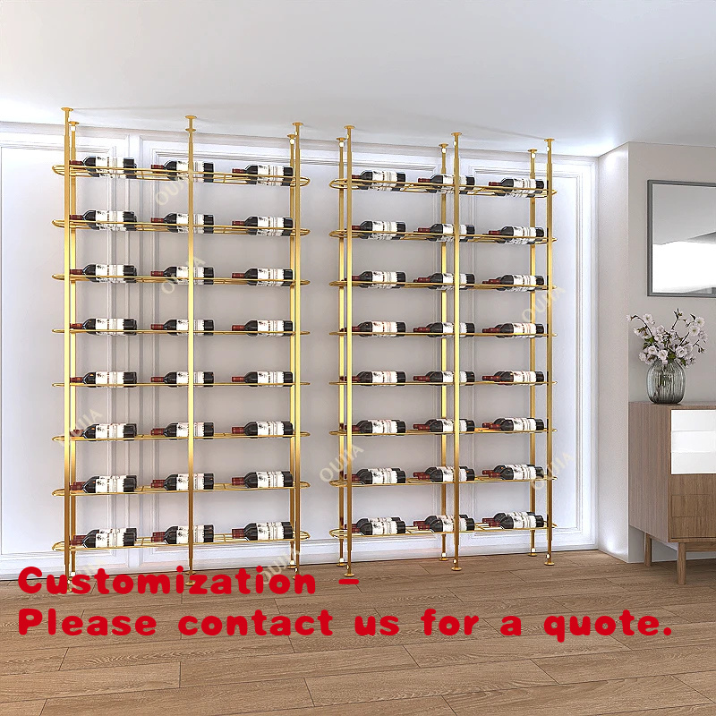 Home Bar Shelf - Maßgefertigtes Metall-Weinregal für Restaurants aus Eisen/Aluminium/Edelstahl,