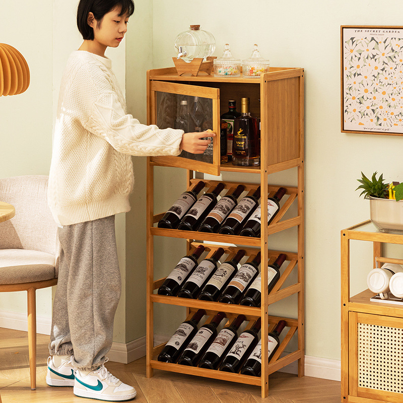 Massives Bambus-Weinregal, 3/4 – Home Bar Shelves Bewertung und Preis