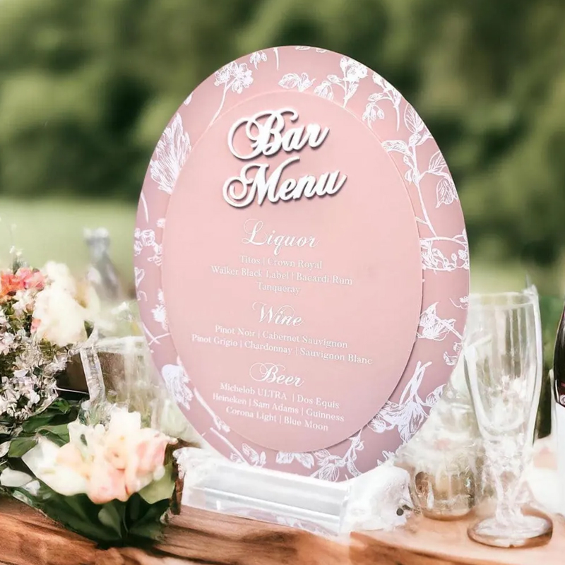 3D OVAL Toile Floral Chinoiser – Cocktail Recipe Book Bewertung und Preis