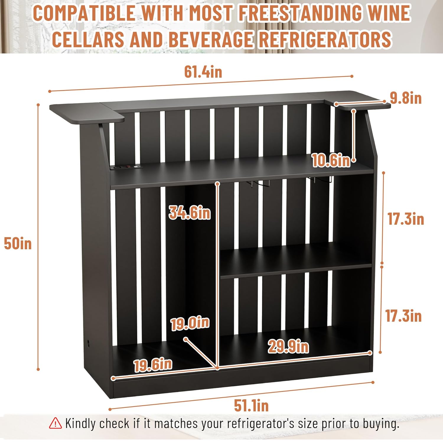 U-förmiger Bartisch, Hausbar-E – Home Bar And Fridge Bewertung und Preis