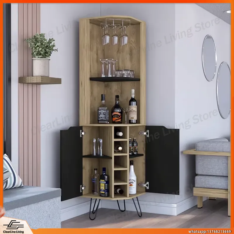 Eck-Barschrank mit 6 integrier – Home Bar Shelves Bewertung und Preis