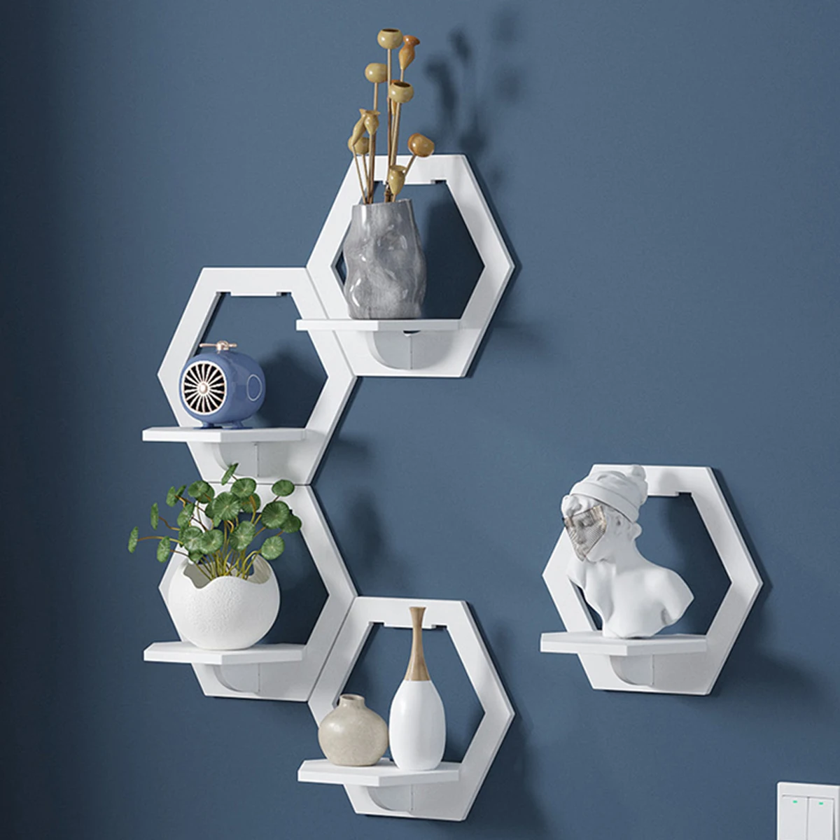 3Pcs Hexagon Wand Regal Schlag – Home Bar Shelf Bewertung und Preis