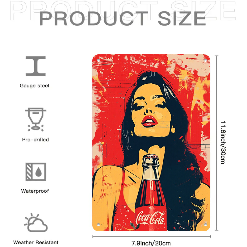 1 Stück 2D Flache Vintage Coca – Home Bar And Coffee Bewertung und Preis