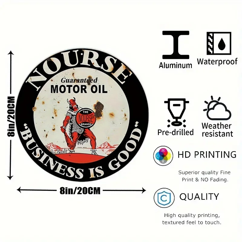 Vintage Motoröl Zeichen Runde  – Home Bar And Restaurant Bewertung und Preis