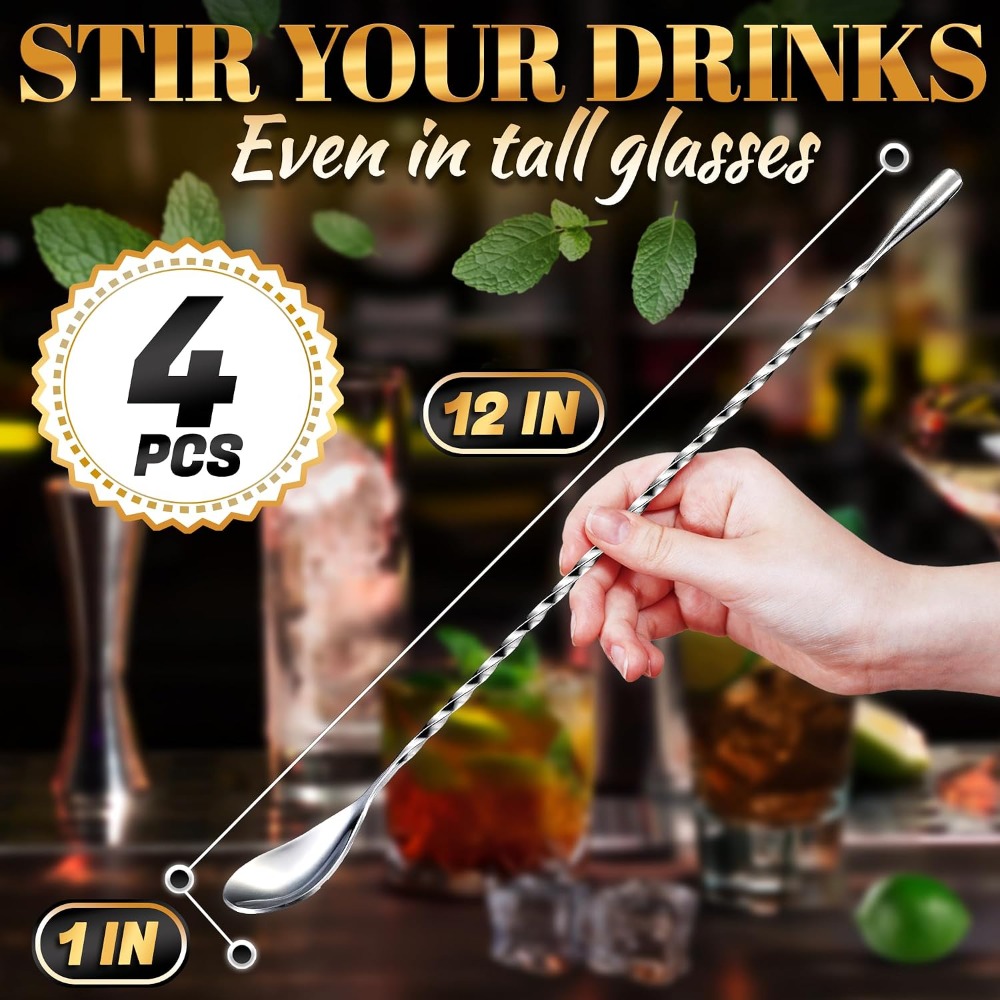 4-teiliges Barlöffel-Set, 30 c – Bar Spoon Twisted Bewertung und Preis
