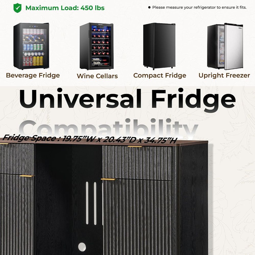 60-Zoll-Kaffeebar-Schrank mit  – Home Bar And Fridge Bewertung und Preis