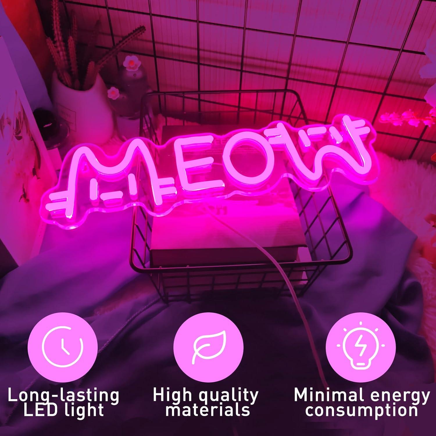 Miau Neon-Schild Katze USB-bet – Home Bar And Restaurant Bewertung und Preis