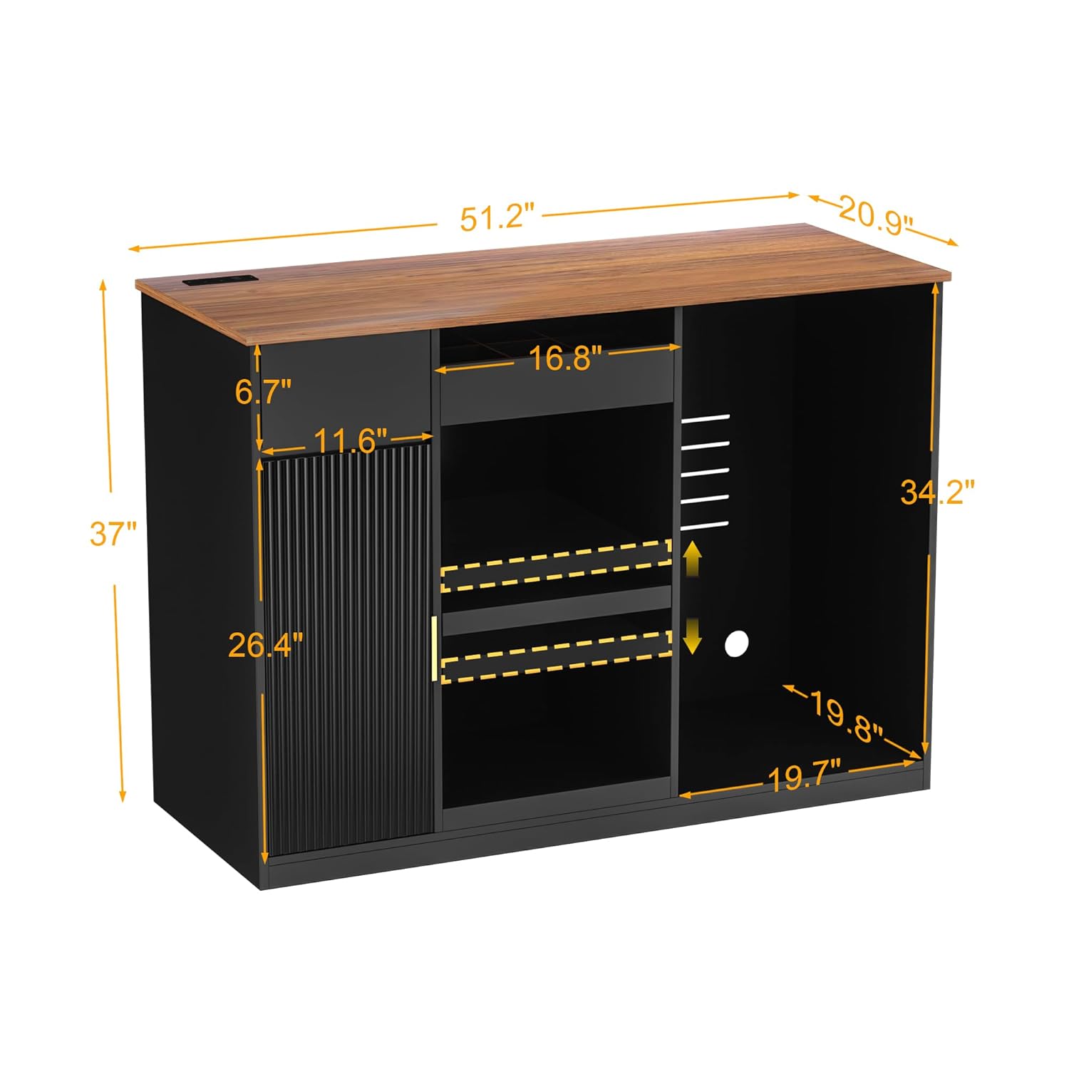 Snack-Bar-Schrank mit Kühlfach – Home Bar And Fridge Bewertung und Preis