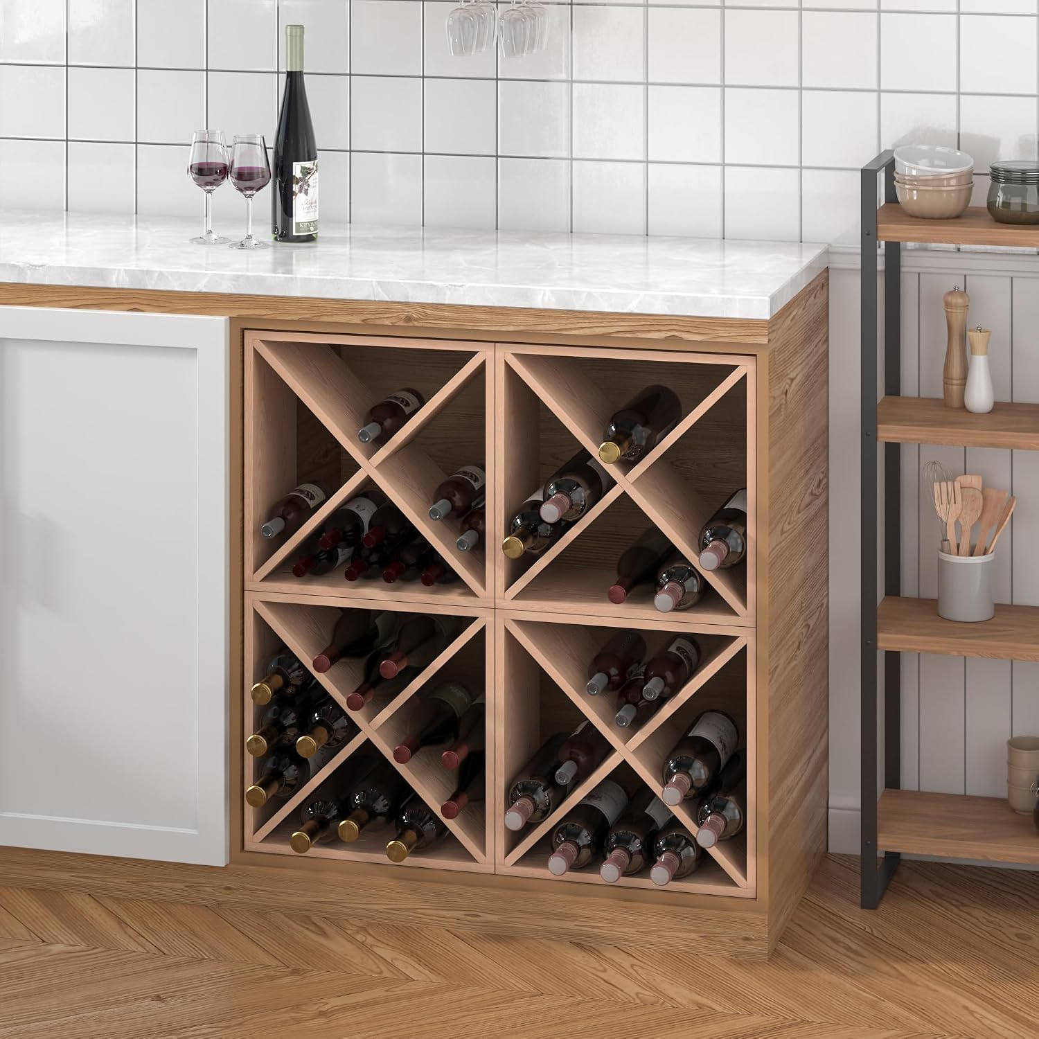 96-Flaschen-Weinregal, freiste – Home Bar Shelves Bewertung und Preis
