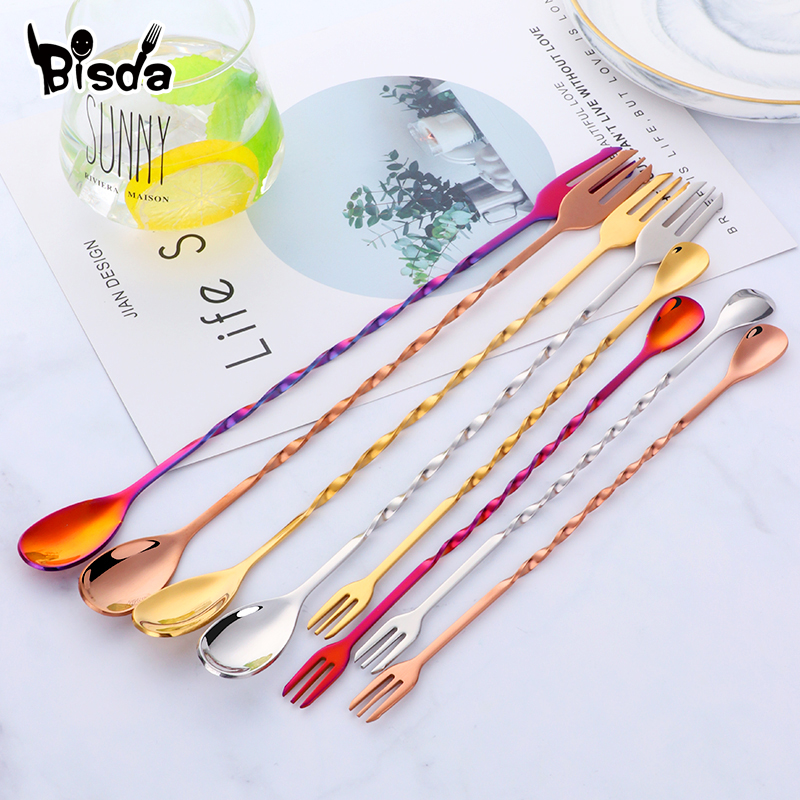 Cocktail-Barlöffel mit Gabel,  – Bar Spoon Twisted Bewertung und Preis