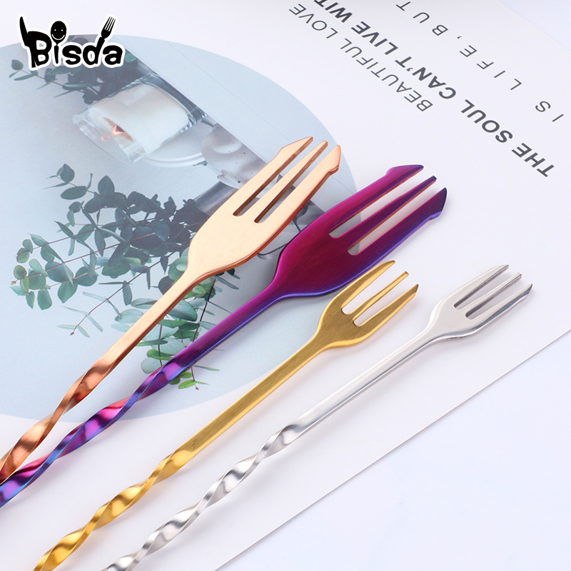 Cocktail-Barlöffel mit Gabel,  – Bar Spoon Twisted Bewertung und Preis
